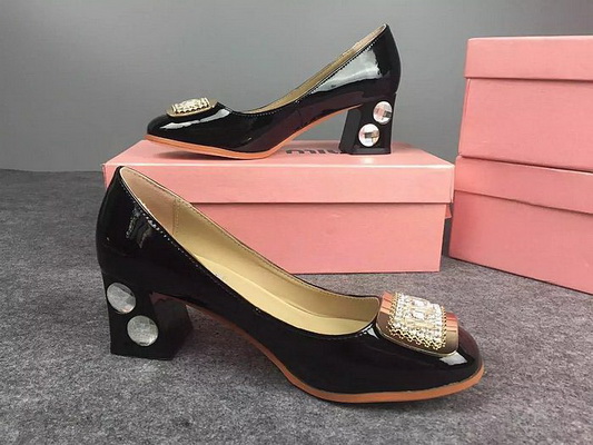 MIUMIU Shallow mouth Block heel Shoes Women--009